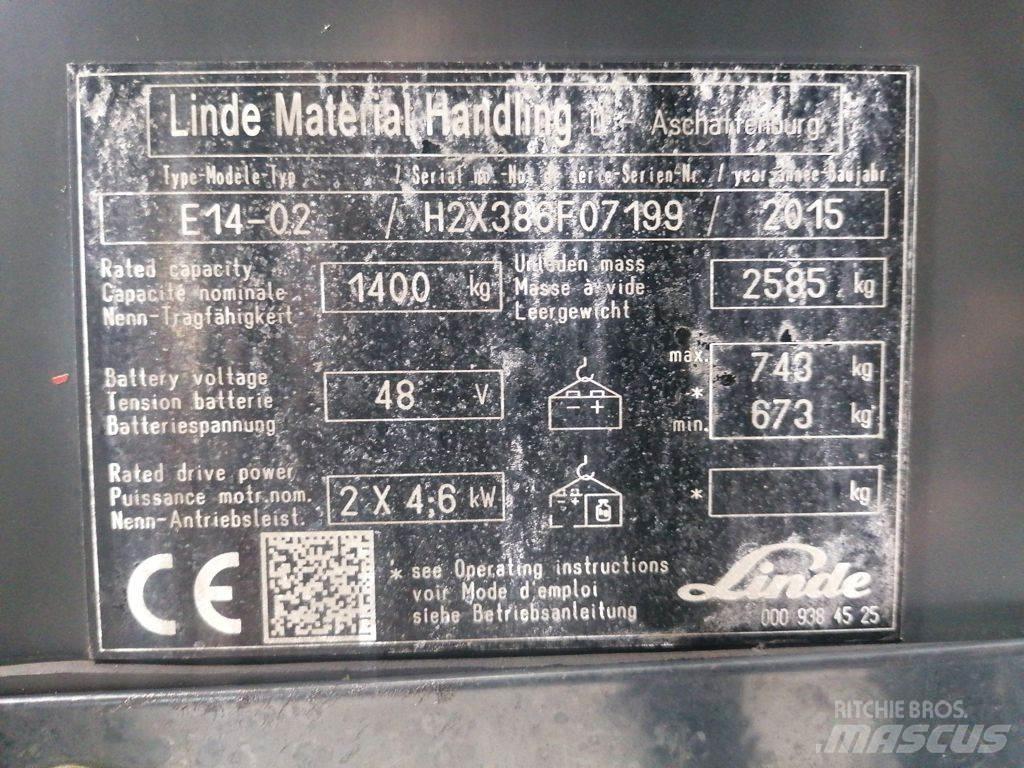 Linde E14-02 Електрически вилични кари-повдигачи