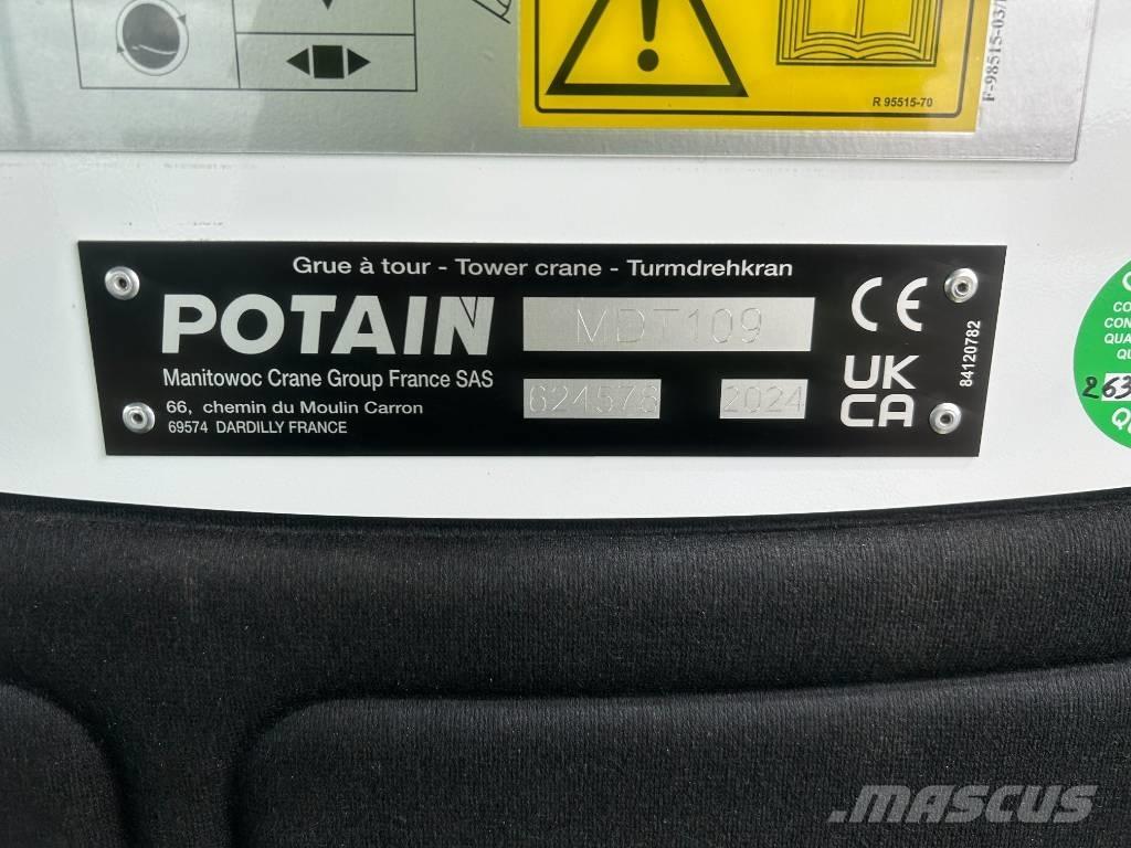 Potain MDT109 Мачтови кранове