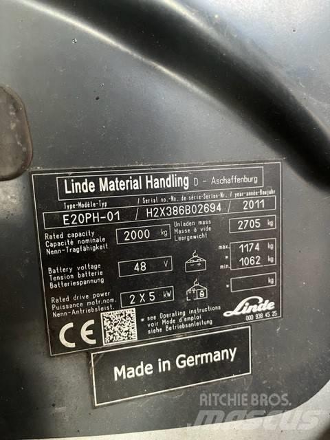 Linde E20 PH-01 Електрически вилични кари-повдигачи