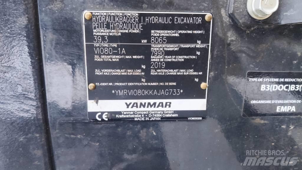 Yanmar Vio 80-1A Средни екскаватори 7т - 12т