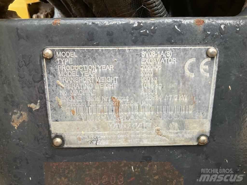 Yanmar SV08 Мини екскаватори < 7 т