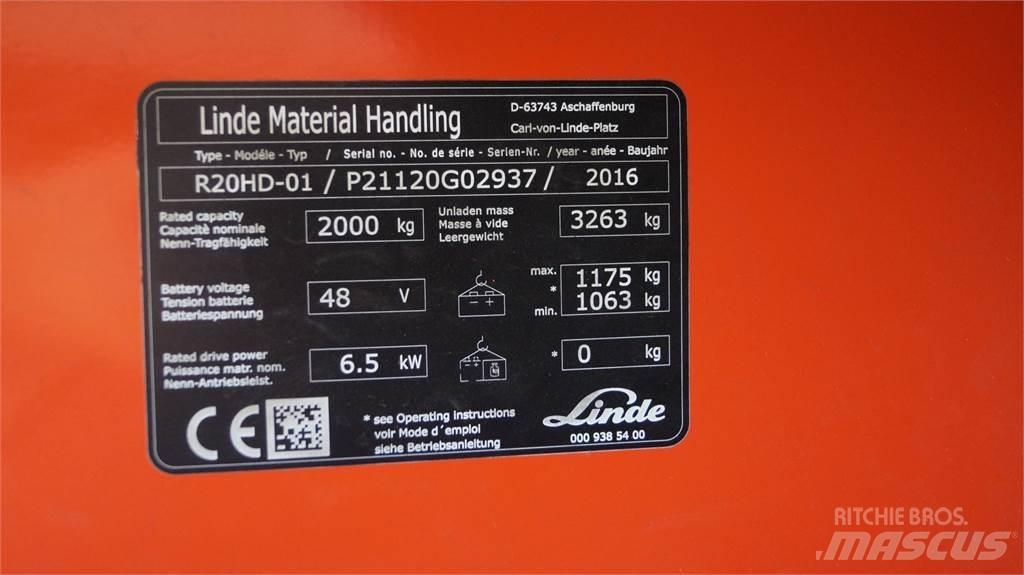 Linde R20HD Ретрак/ Високоповдигач с изместване на вилката напред
