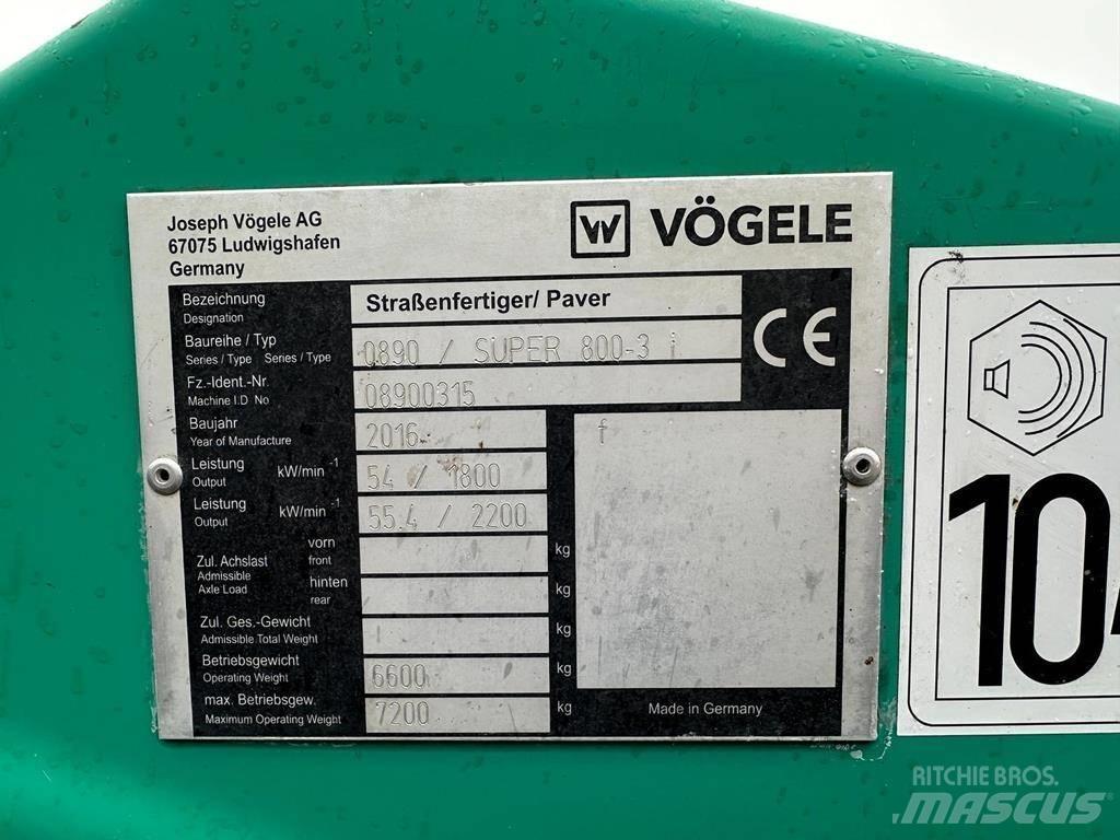 Vögele Super 800 -3i Машини за асфалт