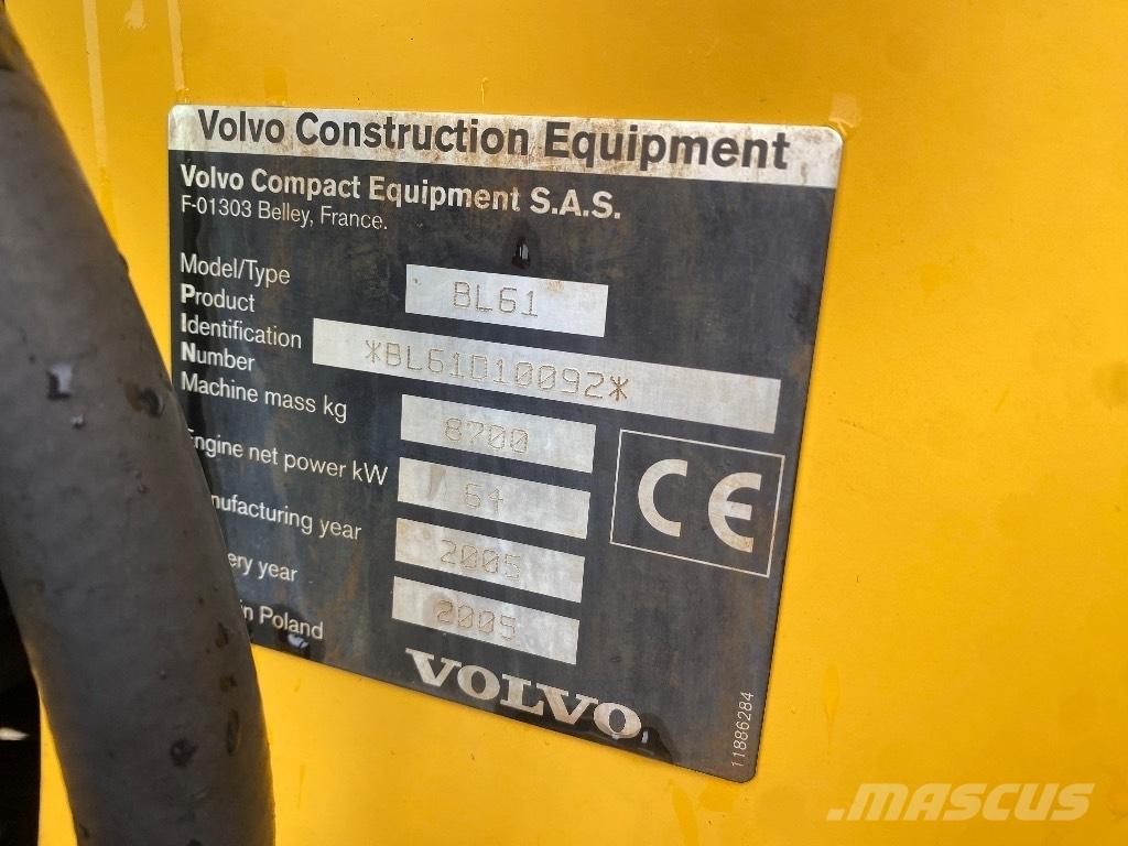Volvo BL 61 Товарач със заден ексватор