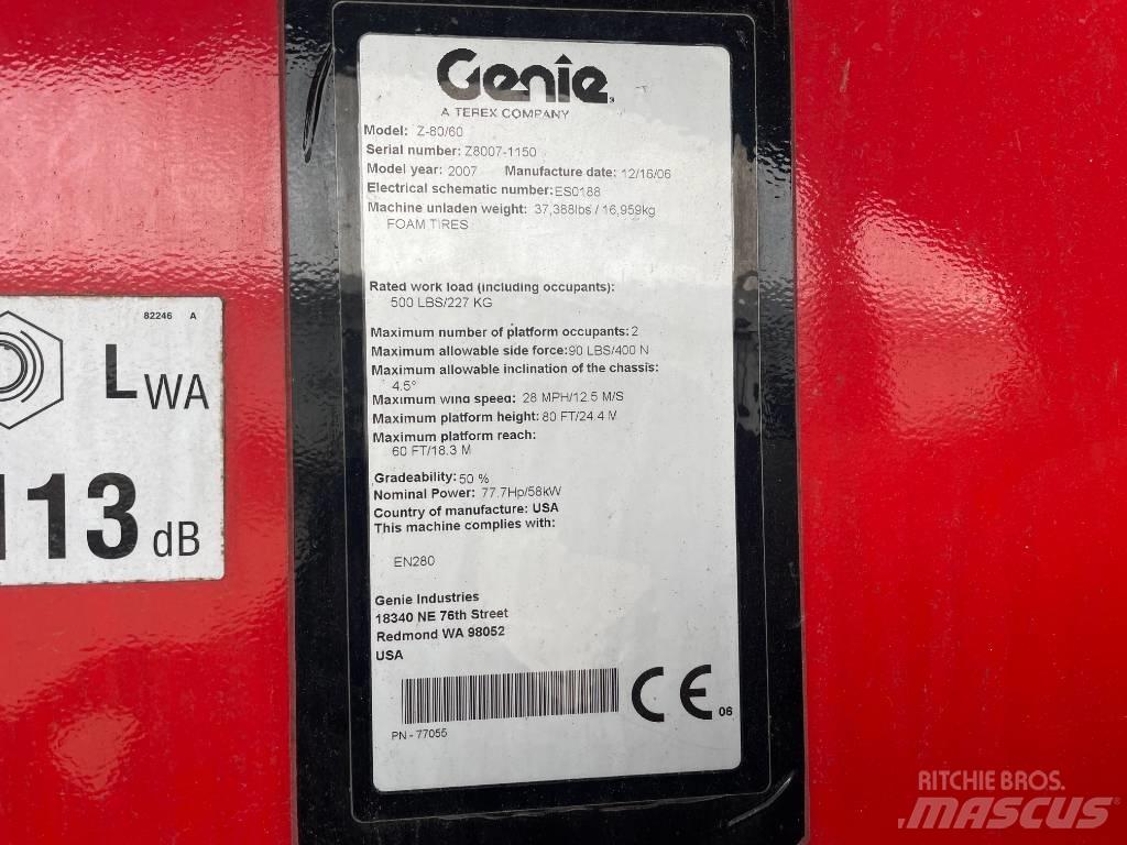 Genie Z 80/60 Съчленени стрелови подемници