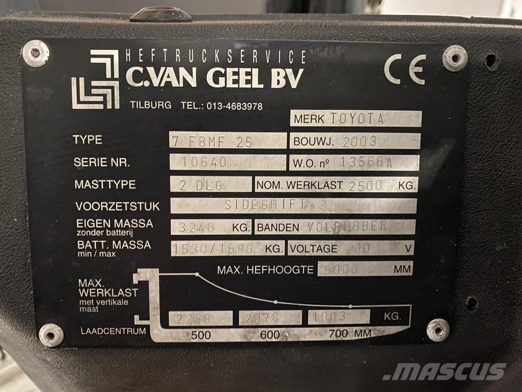 Toyota 7FBMF25 Електрически вилични кари-повдигачи