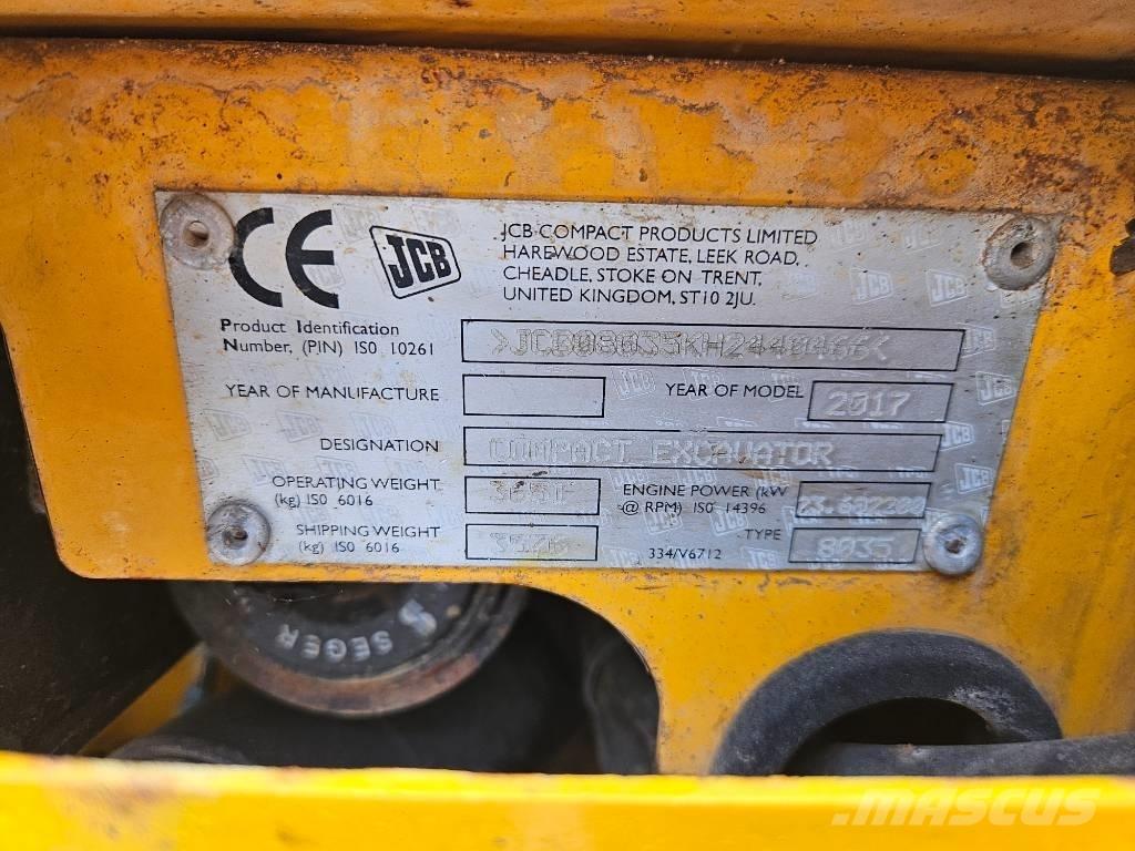 JCB 8035 ZTS + QH Мини екскаватори < 7 т