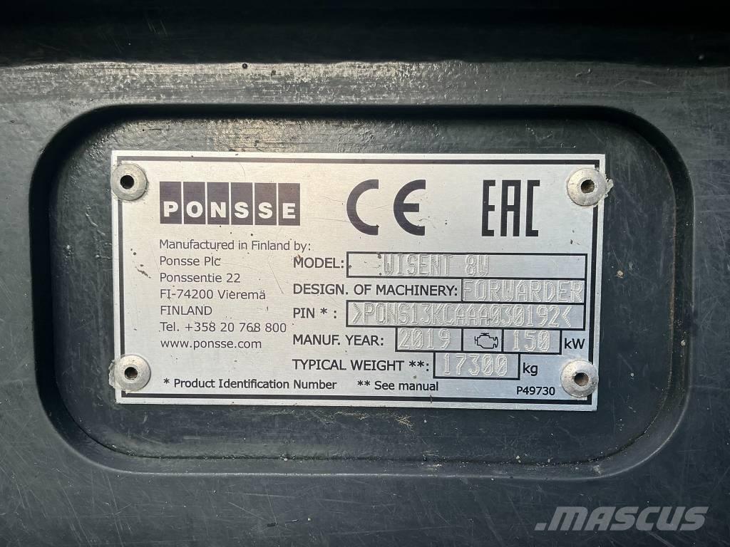 Ponsse Wisent 8W Форуардери