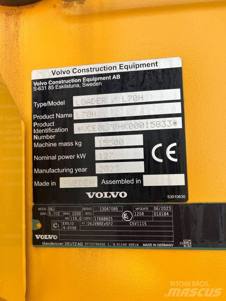 Volvo L70H Колесни товарачи