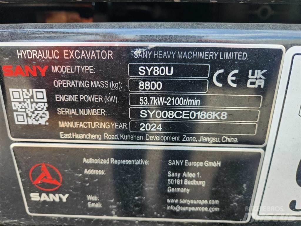 Sany SY80U Средни екскаватори 7т - 12т