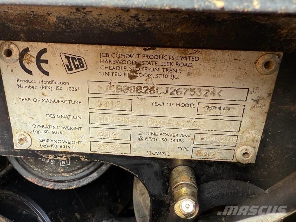 JCB 8026 CTS Мини екскаватори < 7 т