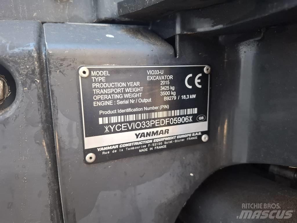 Yanmar Vio 33 U Мини екскаватори < 7 т