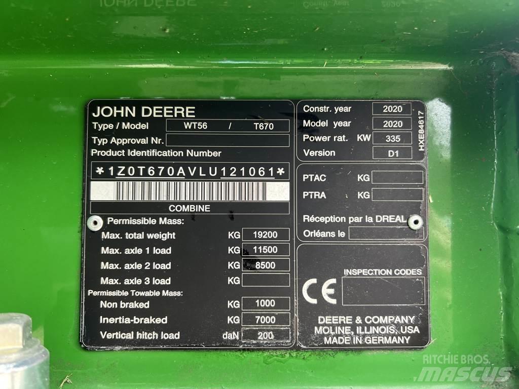 John Deere T670I Комбайни