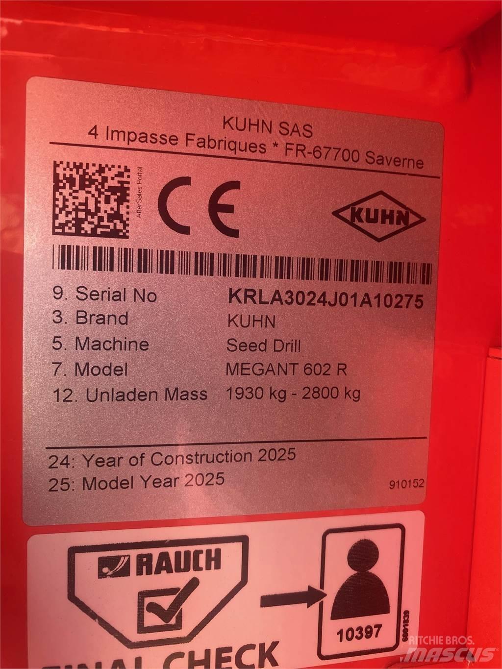 Kuhn MEGANT 602R Редосеялки