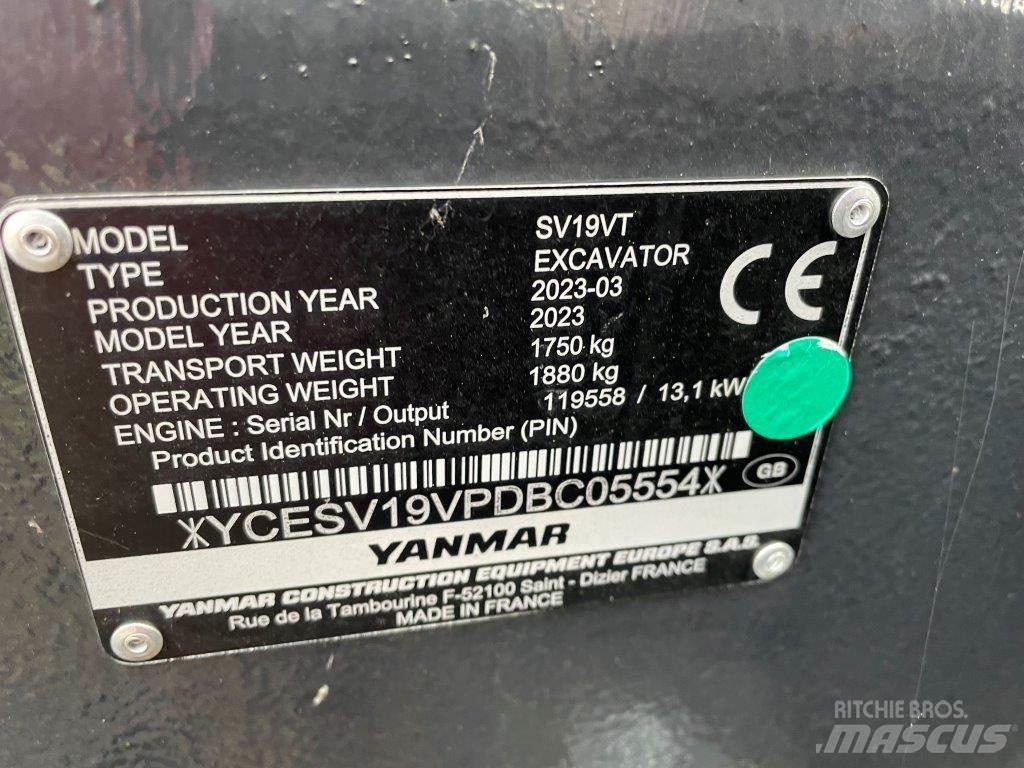 Yanmar SV19VT Средни екскаватори 7т - 12т