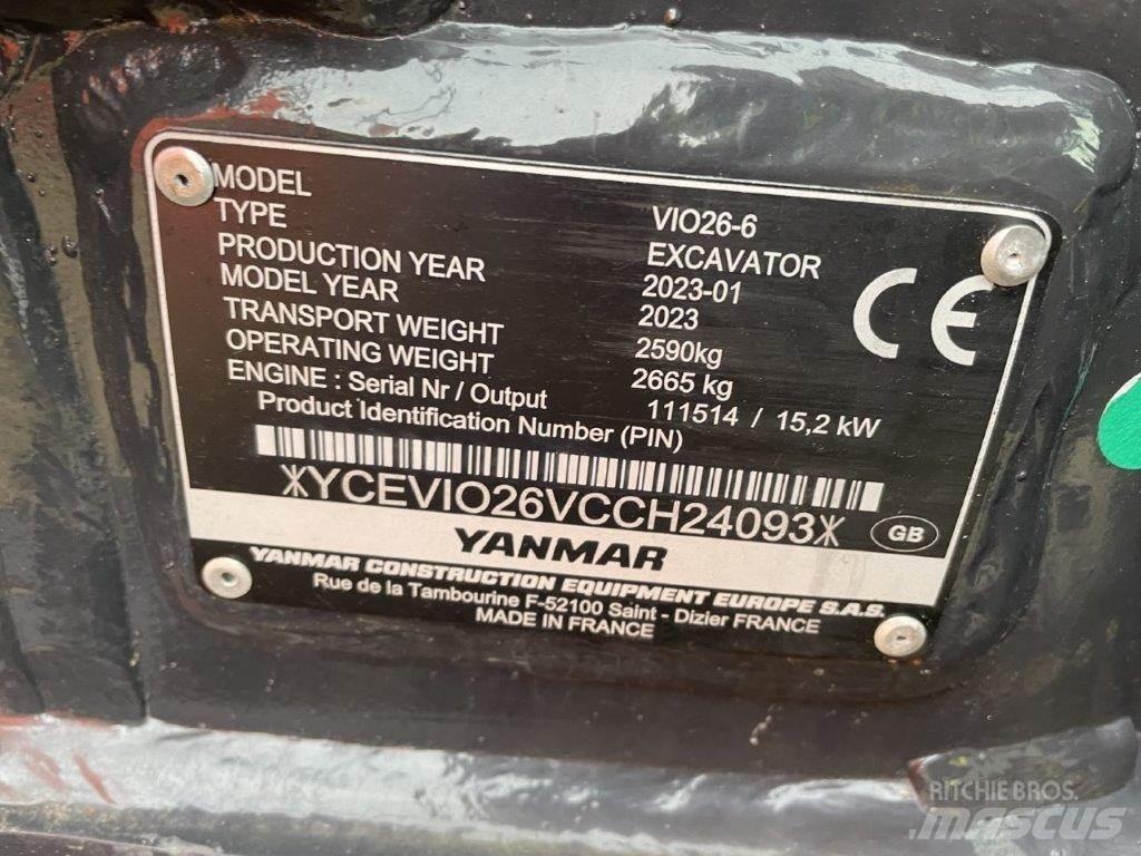 Yanmar VIO26-6 Средни екскаватори 7т - 12т