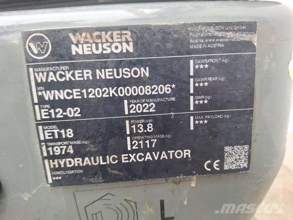 Wacker Neuson ET 18 Верижен екскаватор
