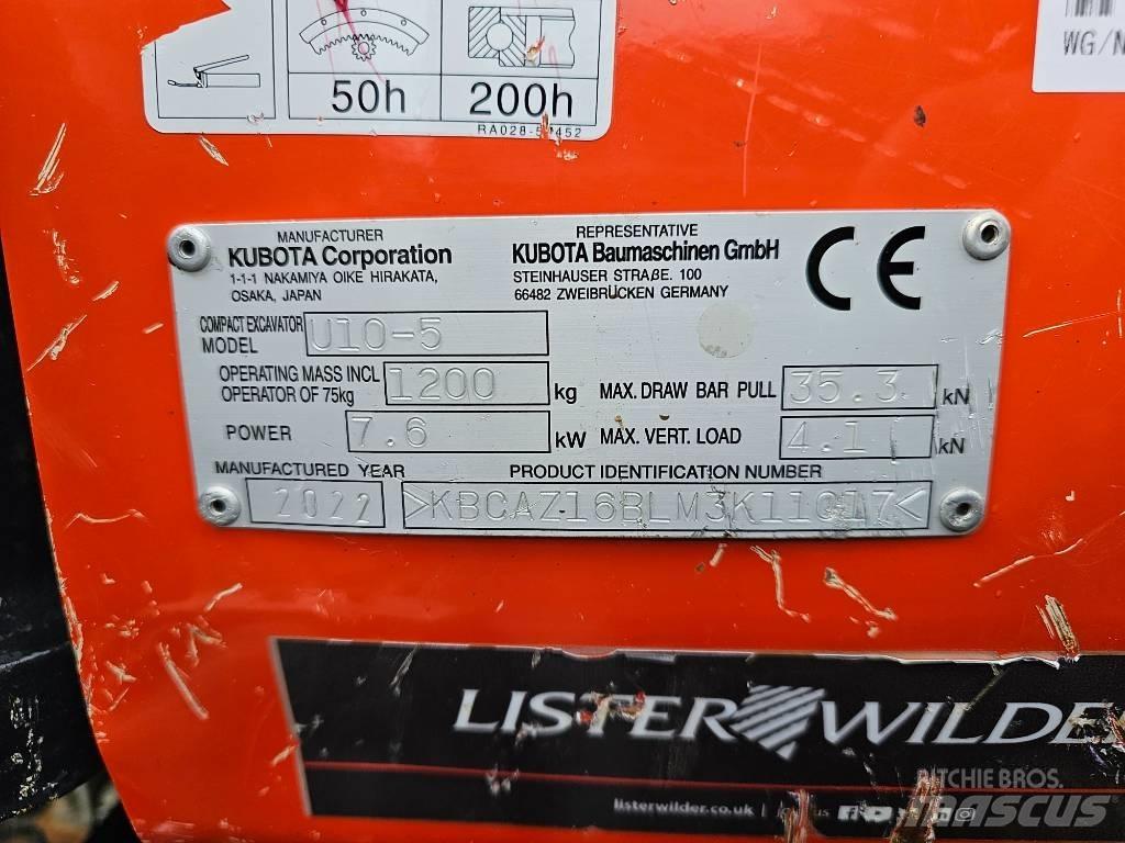 Kubota U 10 Мини екскаватори < 7 т