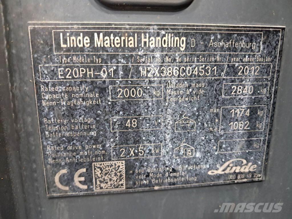 Linde E20PH-01 Електрически вилични кари-повдигачи
