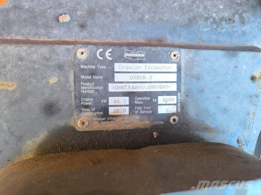 Doosan DX 85 R-3 Средни екскаватори 7т - 12т