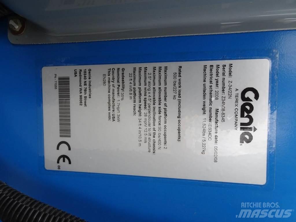 Genie Z34/22N Съчленени стрелови подемници