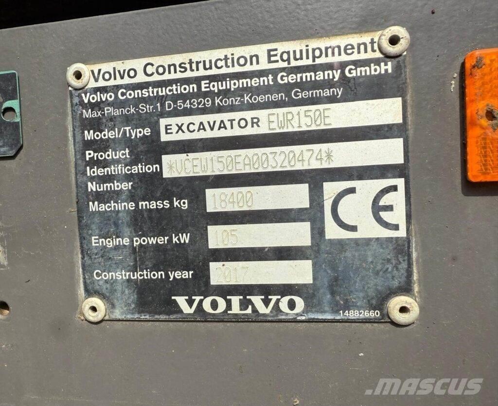 Volvo EWR150E Колесни екскаватори