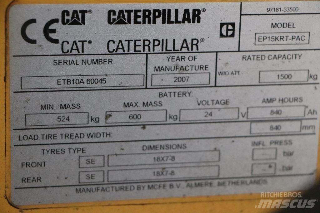 CAT EP15KRT-PAC Електрически вилични кари-повдигачи
