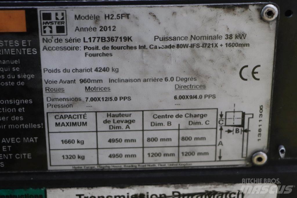 Hyster H2.5FT Камиони с АГУ