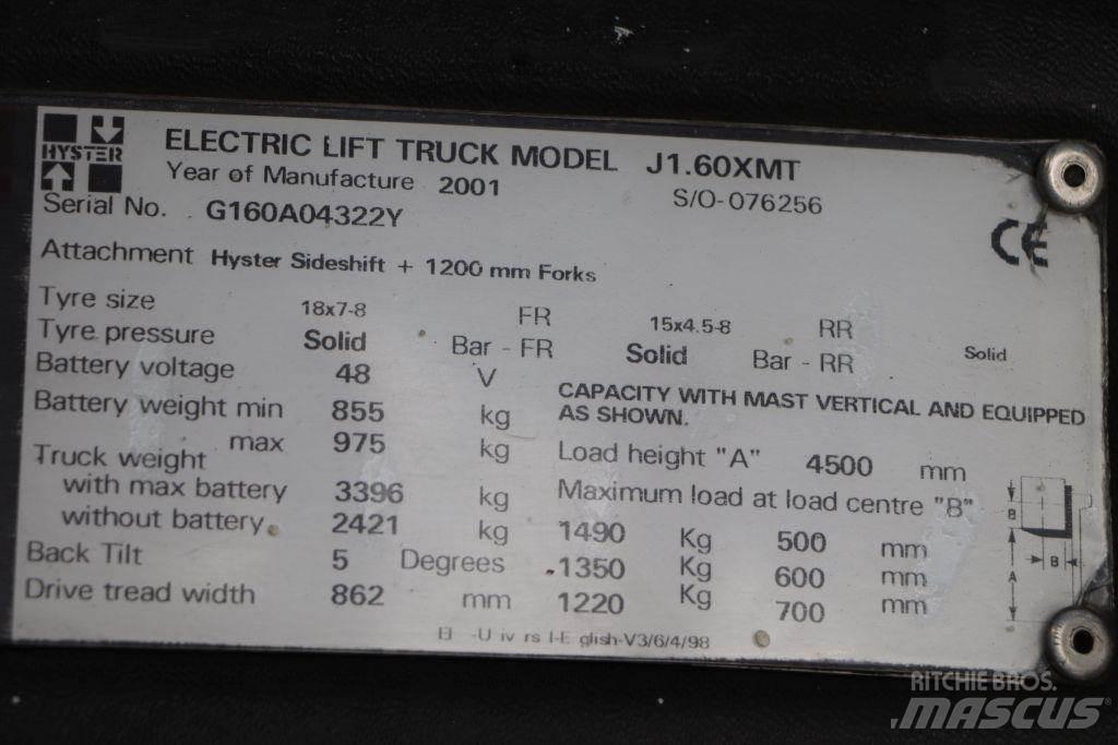 Hyster J1.60XMT Електрически вилични кари-повдигачи