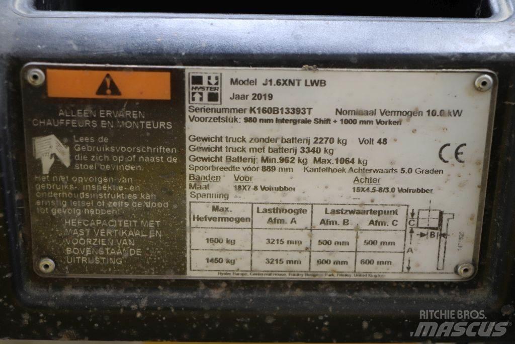 Hyster J1.6XNT Електрически вилични кари-повдигачи