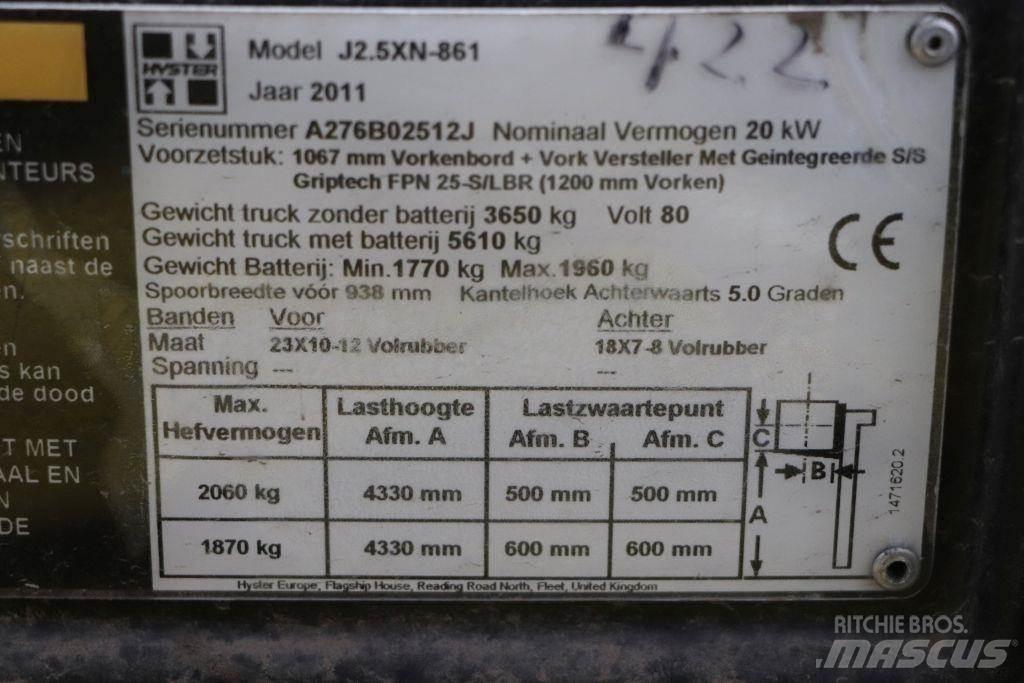 Hyster J2.5XN Електрически вилични кари-повдигачи
