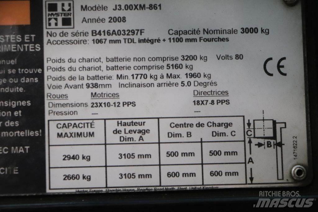 Hyster J3.00XM Електрически вилични кари-повдигачи