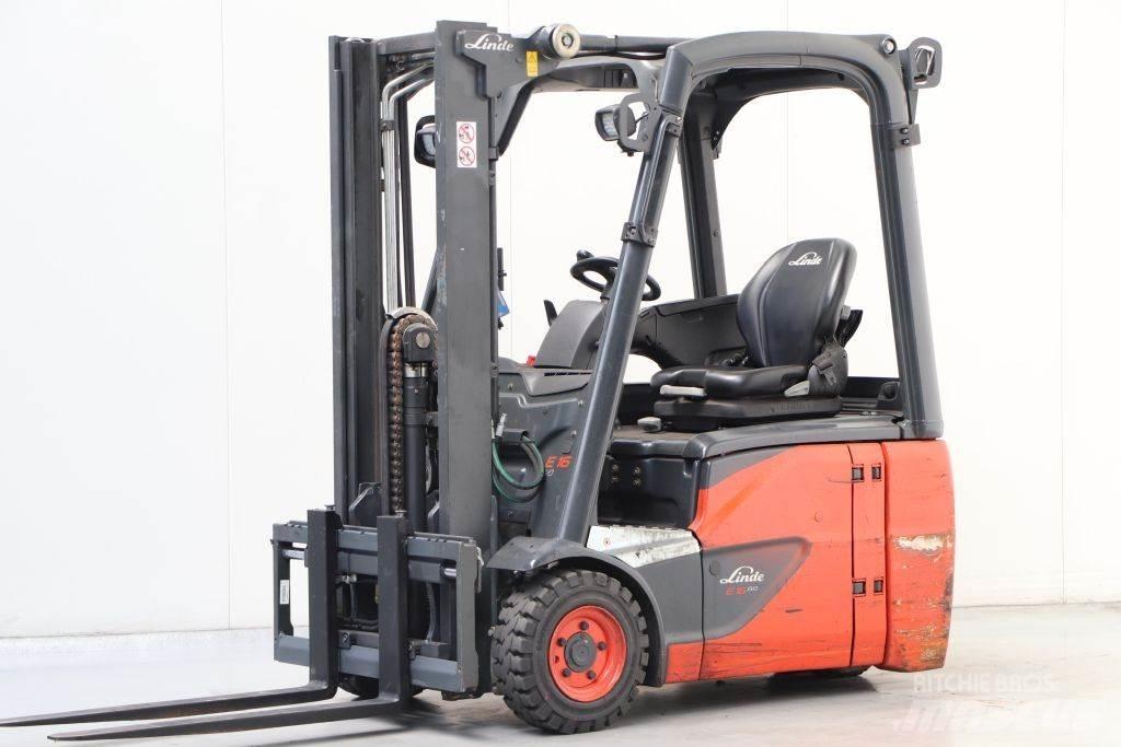 Linde E16C-02 Електрически вилични кари-повдигачи