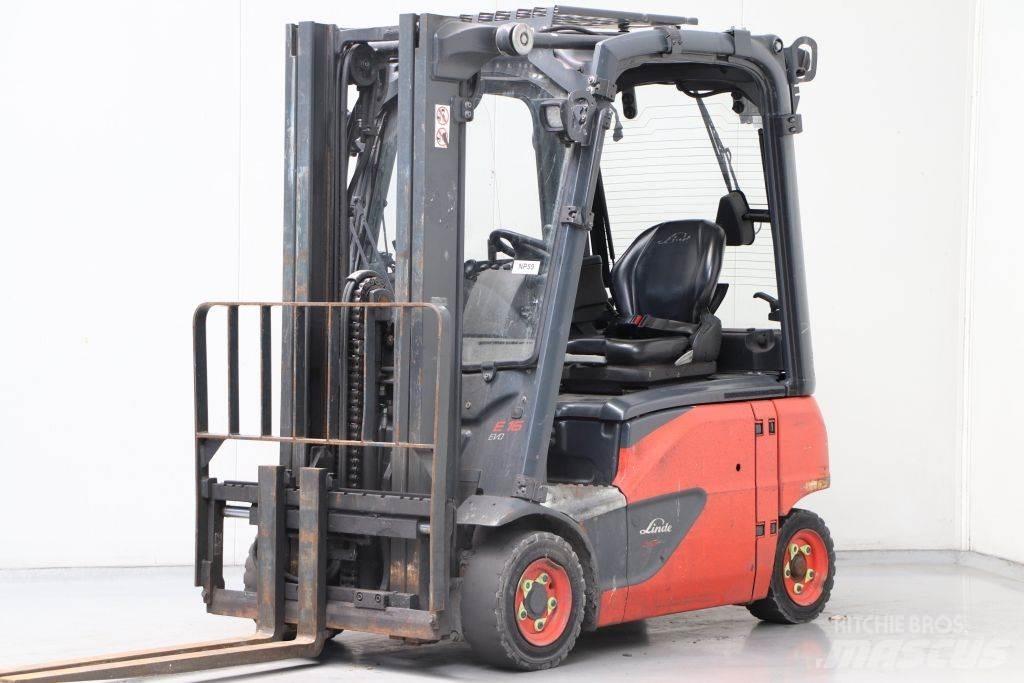 Linde E16P-02 Електрически вилични кари-повдигачи