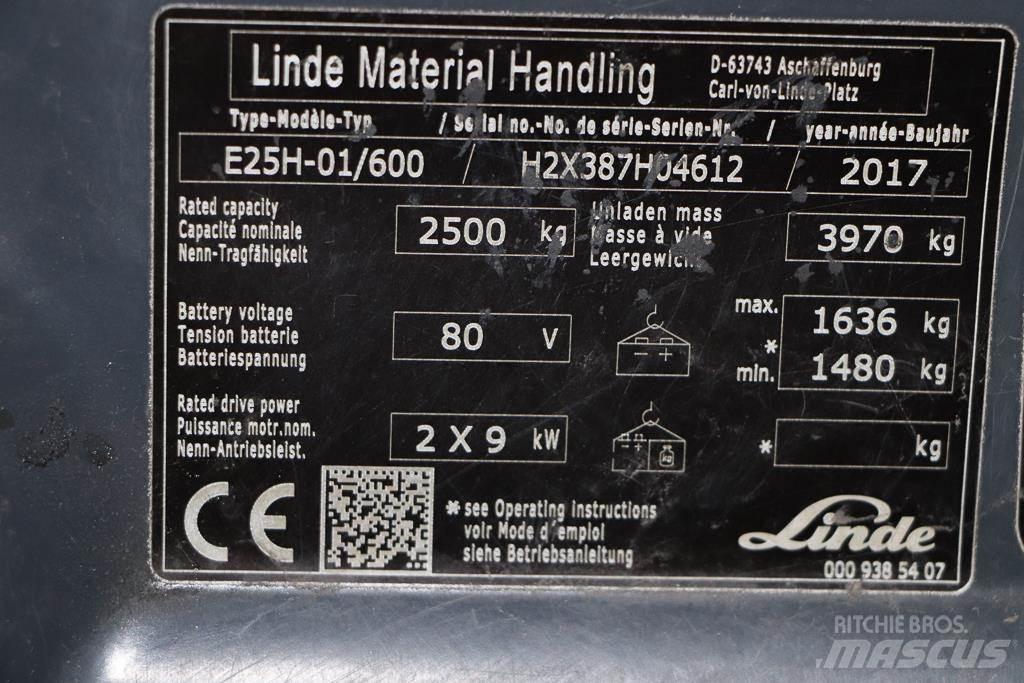 Linde E25H-01/600 Електрически вилични кари-повдигачи
