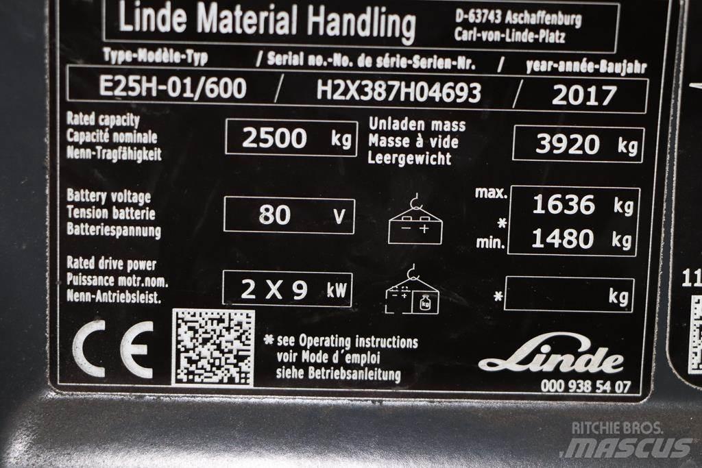 Linde E25H-01/600 Електрически вилични кари-повдигачи