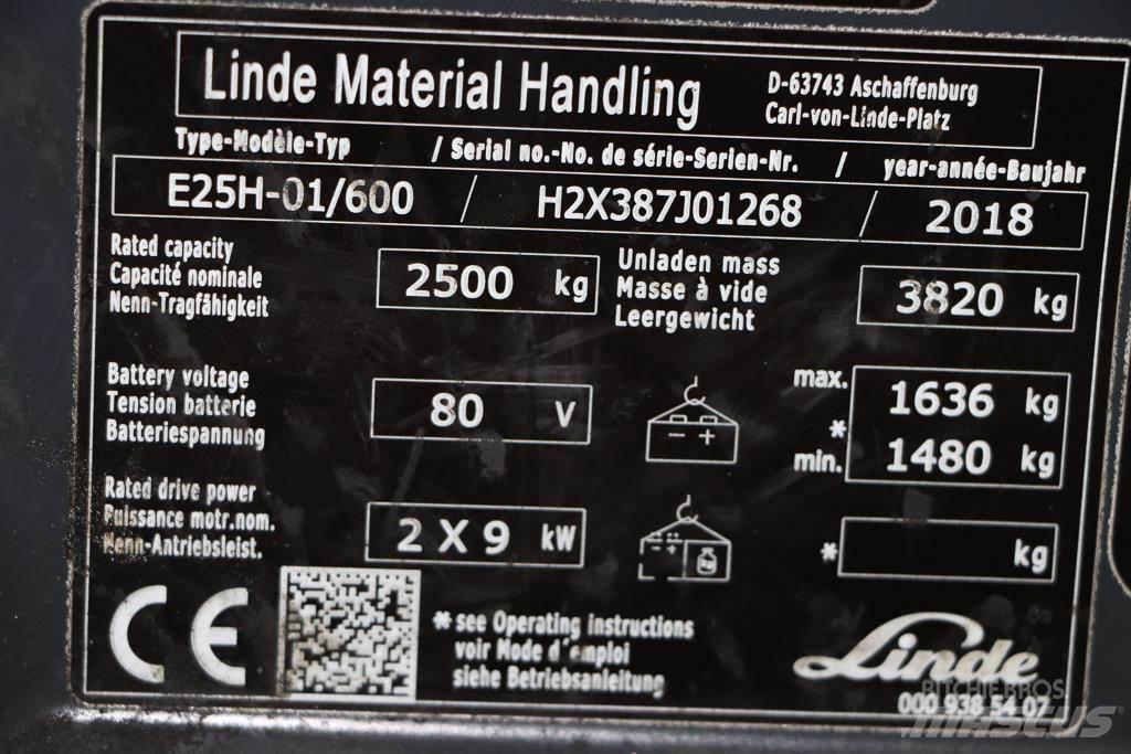Linde E25H-01/600 Електрически вилични кари-повдигачи