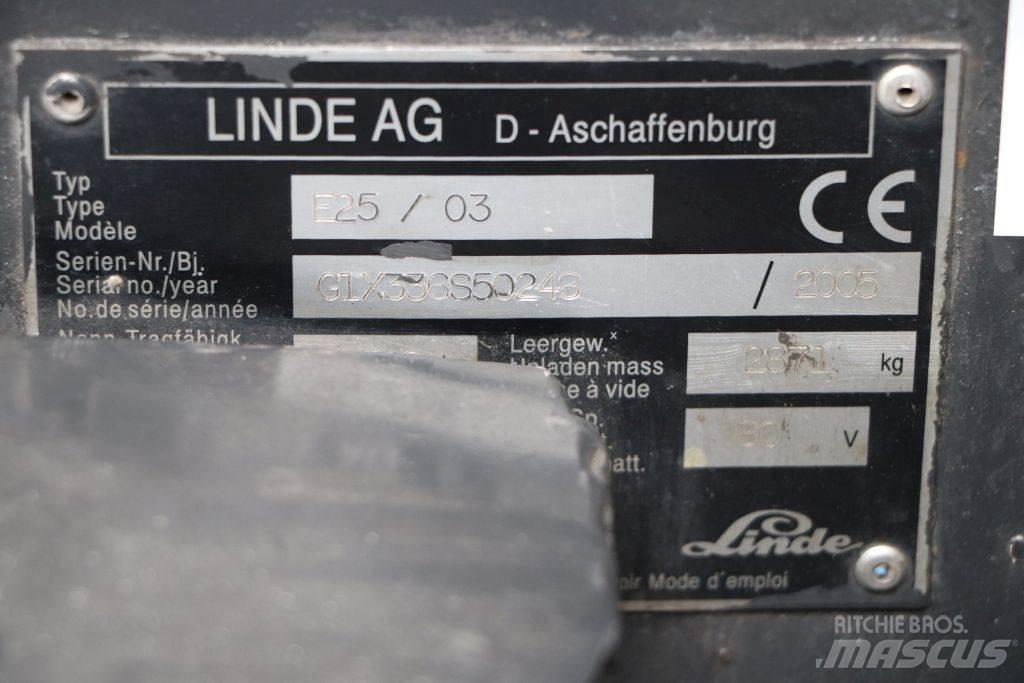 Linde E25S/03 Електрически вилични кари-повдигачи