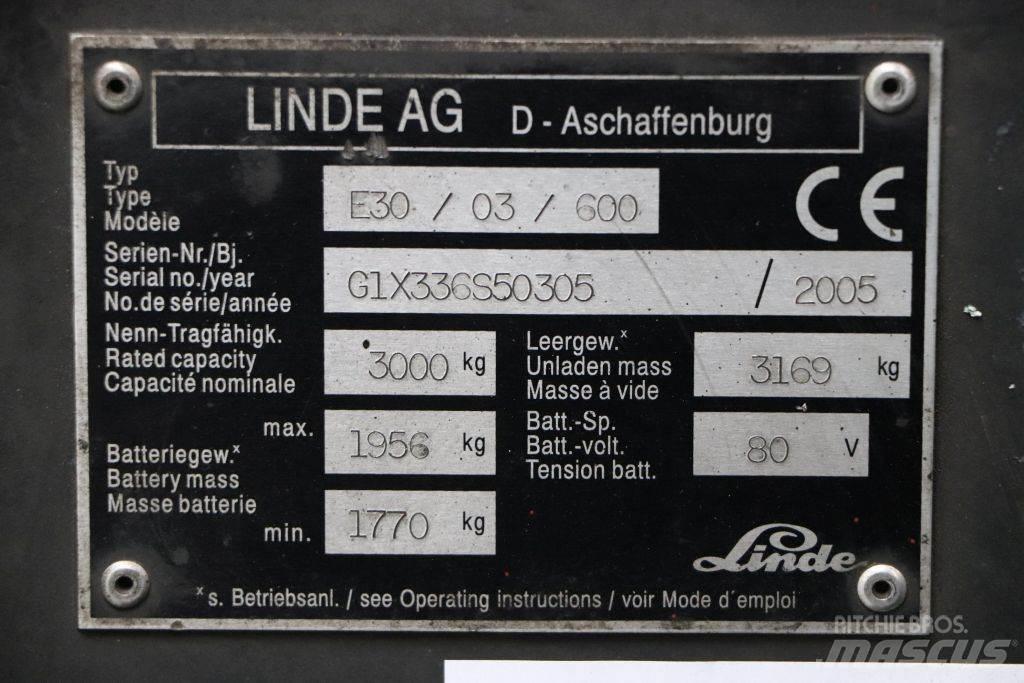 Linde E30S-03/600 Електрически вилични кари-повдигачи
