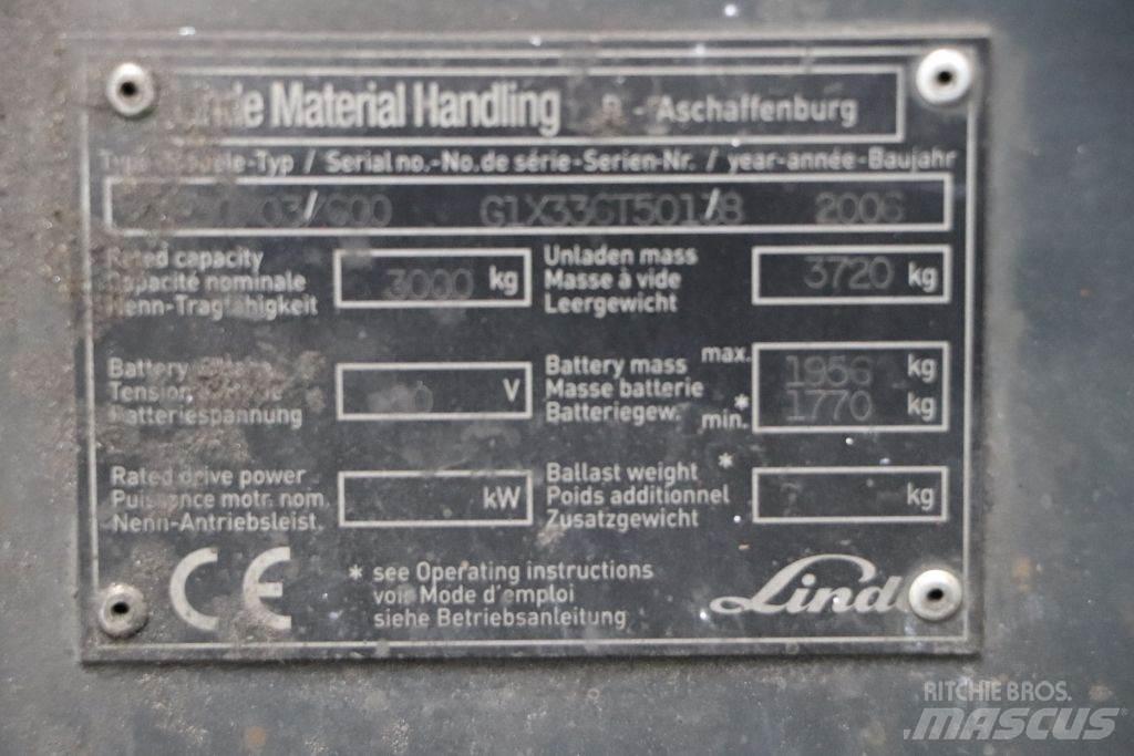 Linde E30S-03/600 Електрически вилични кари-повдигачи