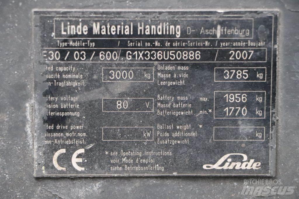 Linde E30S-03/600 Електрически вилични кари-повдигачи