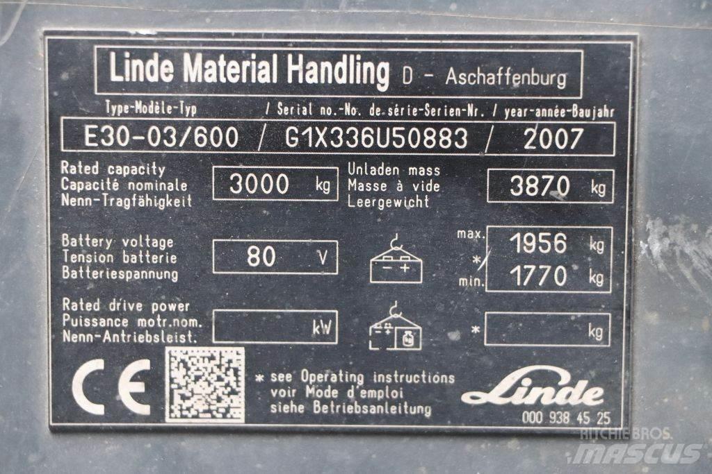 Linde E30S-03/600 Електрически вилични кари-повдигачи