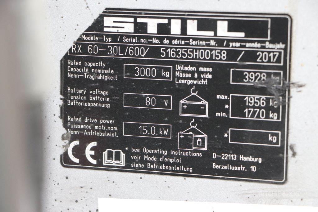 Still RX60-30L/600 Електрически вилични кари-повдигачи