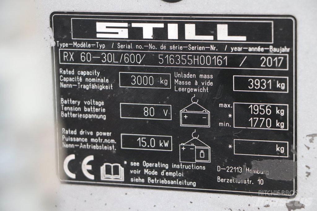 Still RX60-30L/600 Електрически вилични кари-повдигачи