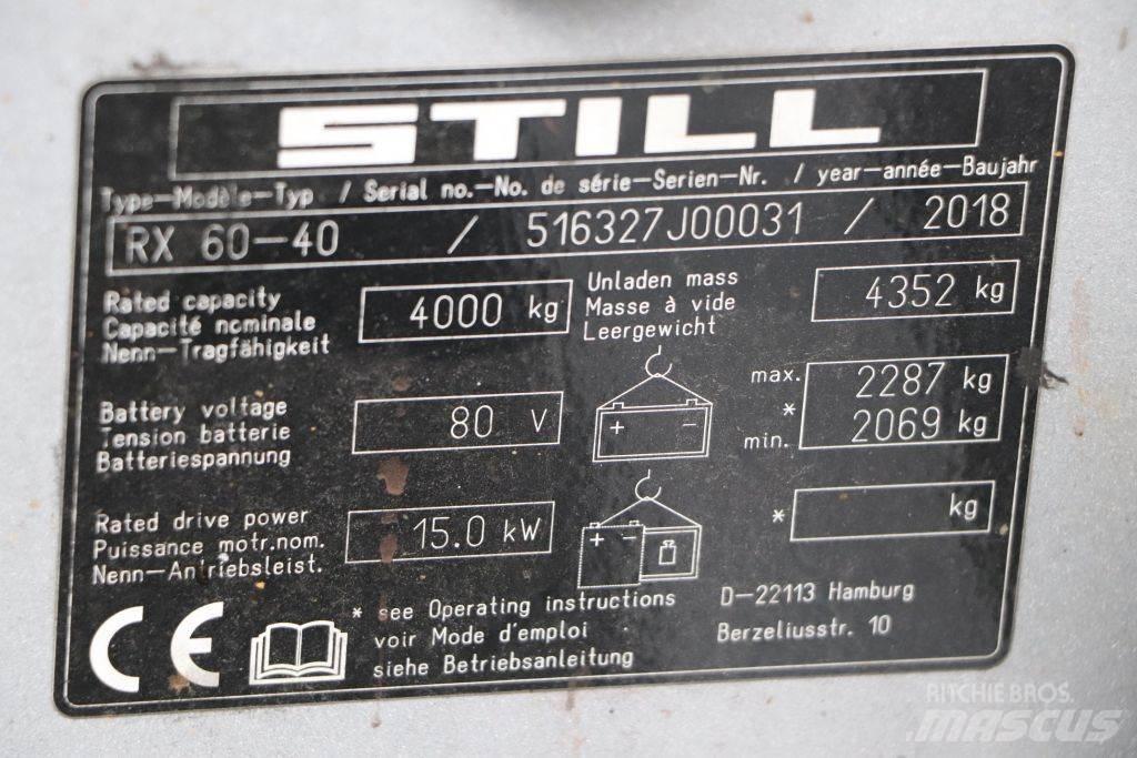 Still RX60-40 Електрически вилични кари-повдигачи