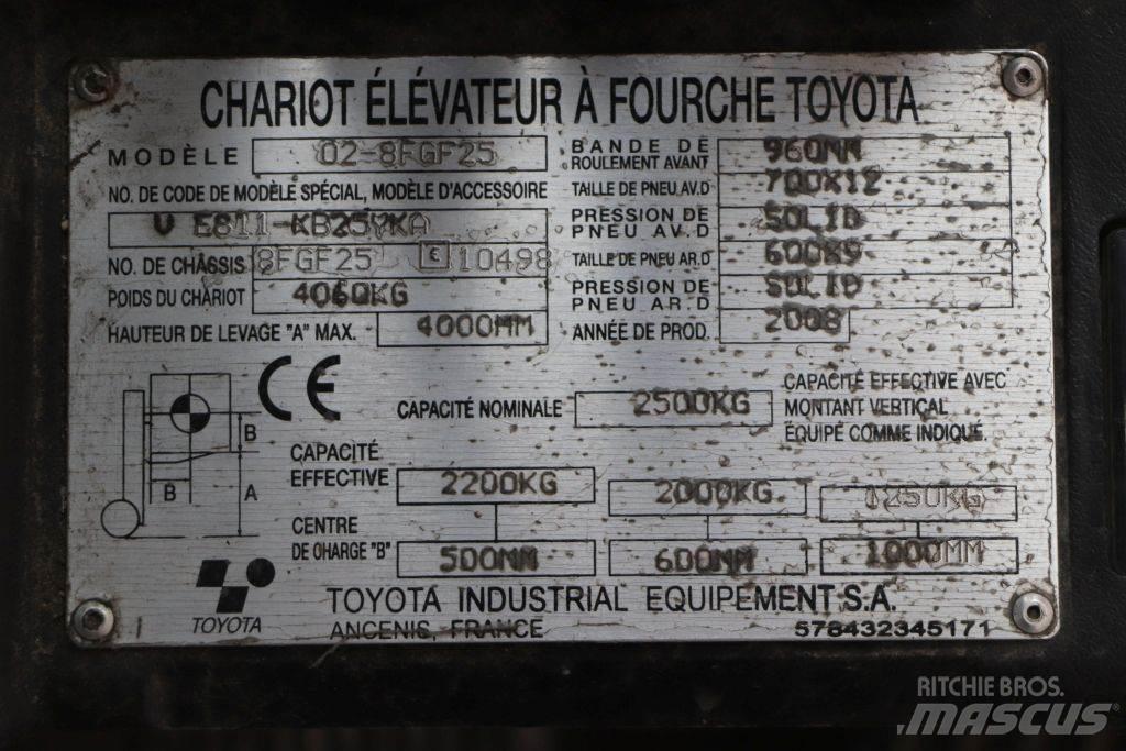Toyota 02-8FGF25 Камиони с АГУ