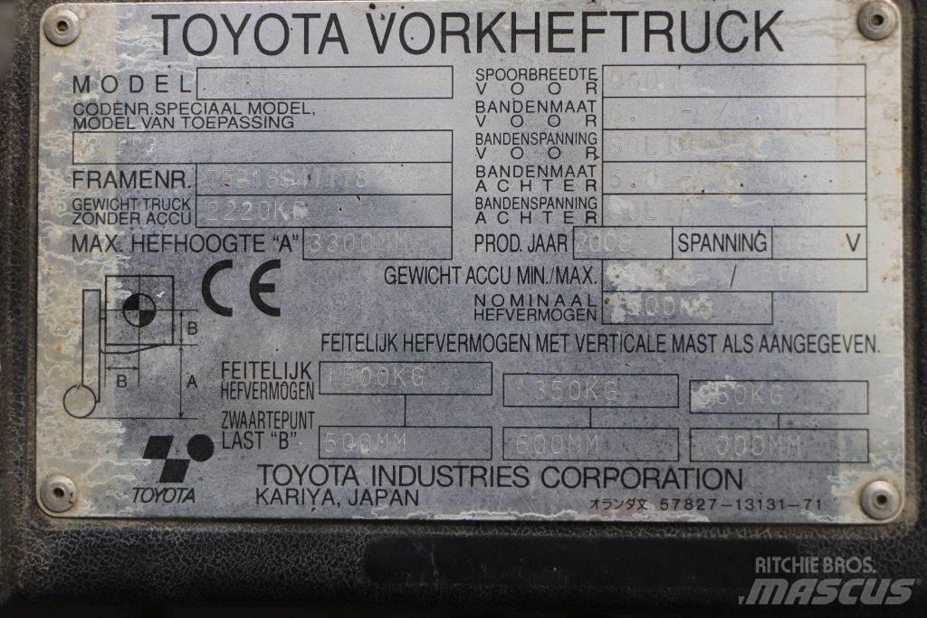Toyota 7FB15 Електрически вилични кари-повдигачи