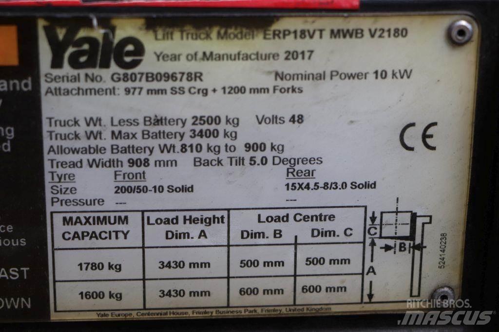 Yale ERP18VT Електрически вилични кари-повдигачи
