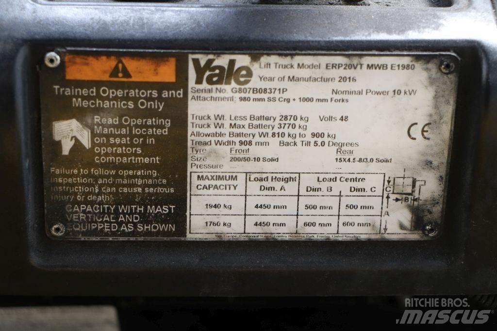 Yale ERP20VT Електрически вилични кари-повдигачи