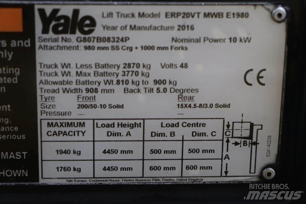 Yale ERP20VT Електрически вилични кари-повдигачи